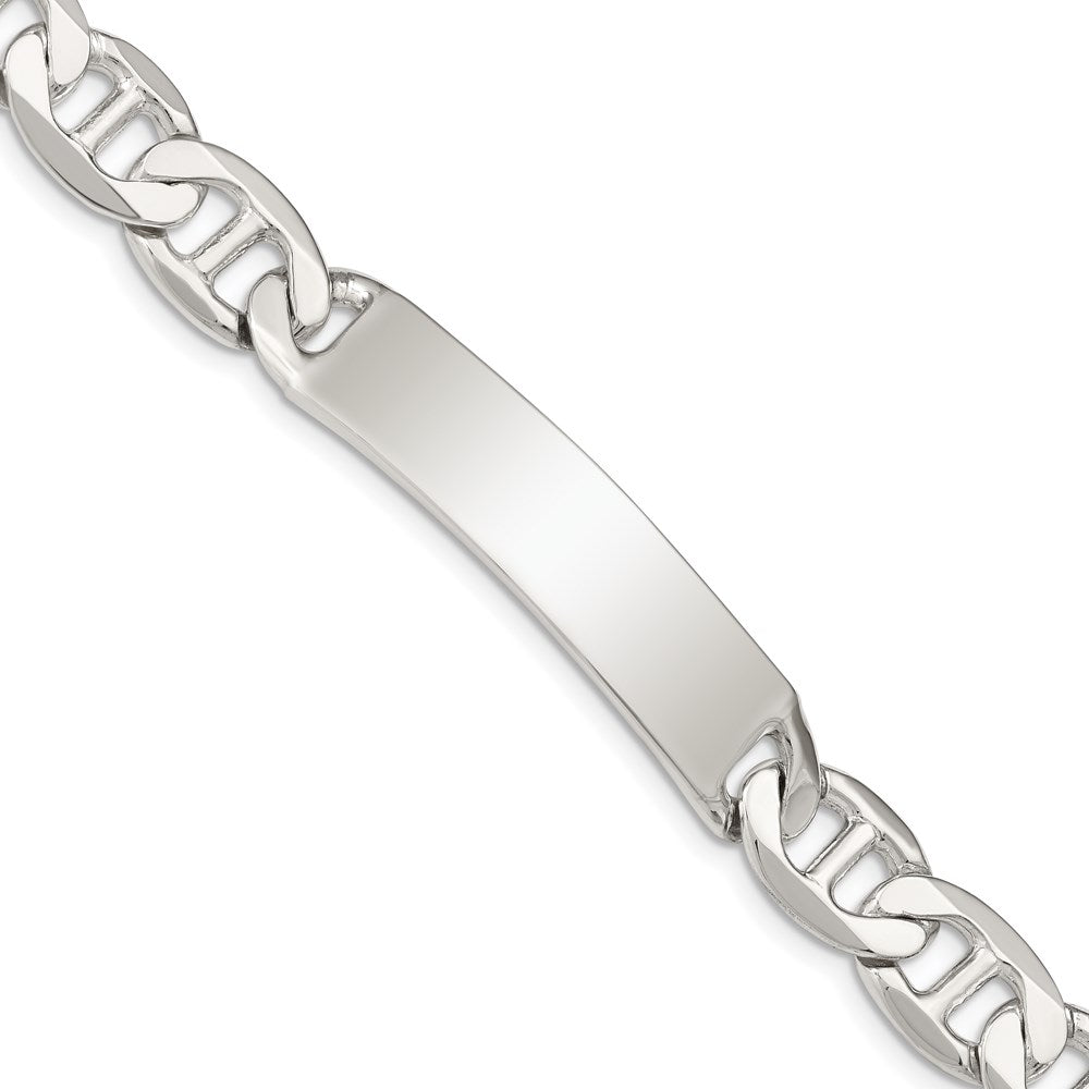 8.5 Inch Sterling Silver 8.5Inch Polished Engraveable Anchor Link Id Bracelet