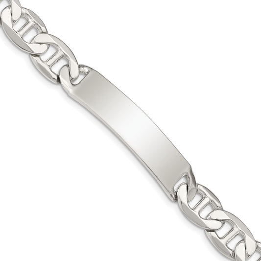 8.5 Inch Sterling Silver 8.5Inch Polished Engraveable Anchor Link Id Bracelet