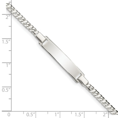 6 Inch Sterling Silver Baby Id Bracelet