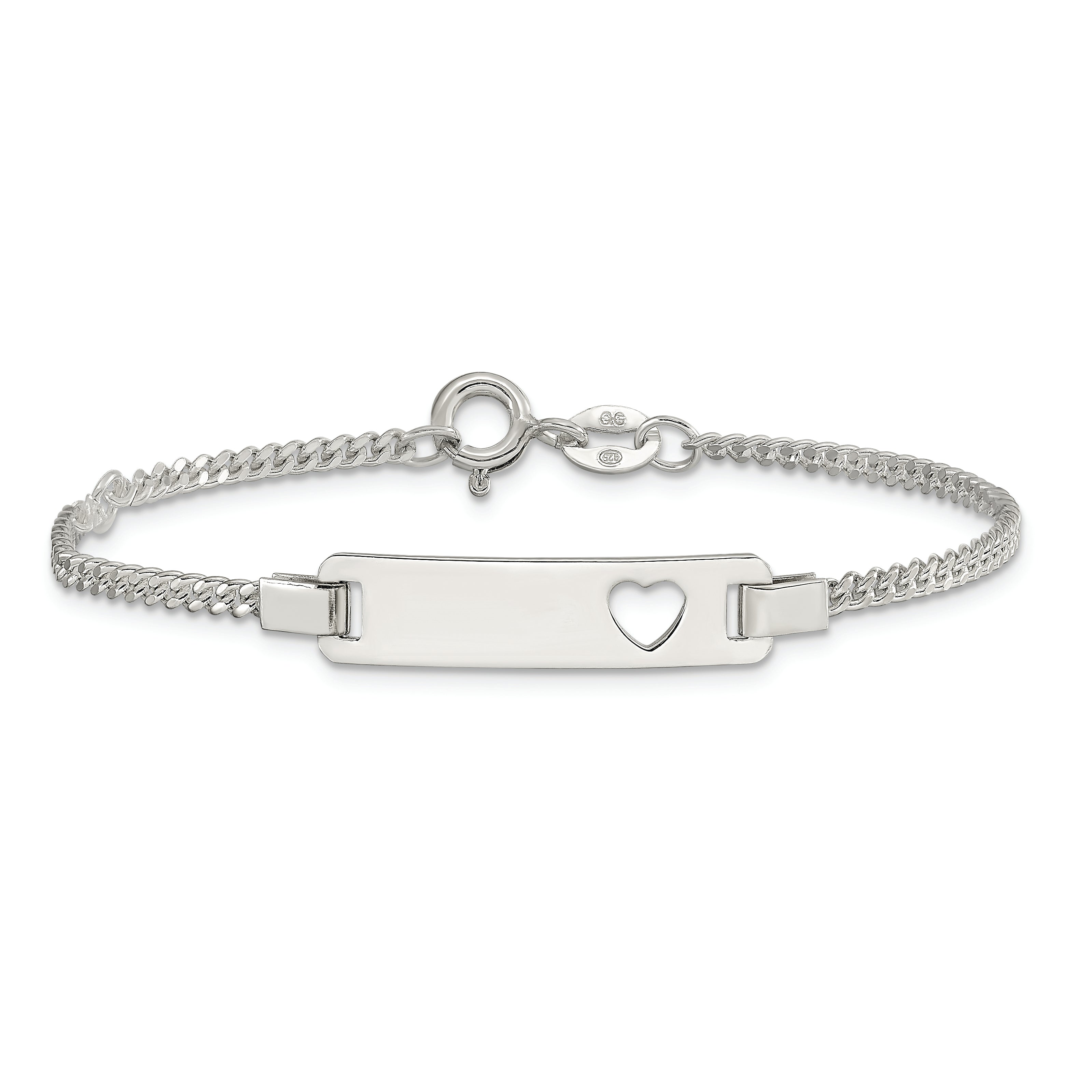 6 Inch Sterling Silver Adjustable Baby Id Bracelet