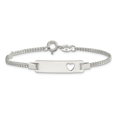 6 Inch Sterling Silver Adjustable Baby Id Bracelet