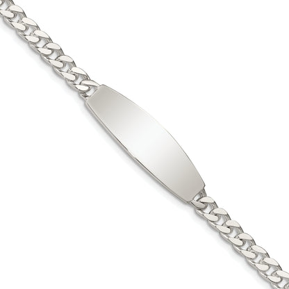 7.5 Inch Sterling Silver Curb Link Id Bracelet