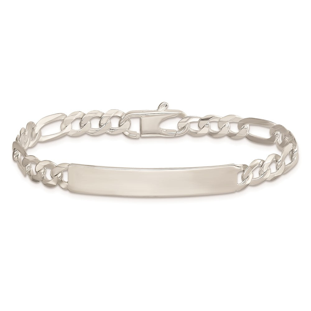7.5 Inch Sterling Silver Figaro Link Id Bracelet