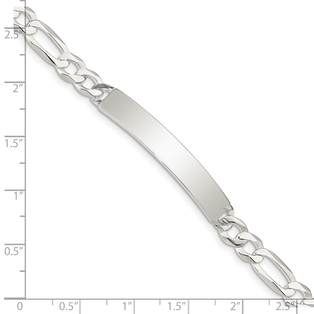 7.5 Inch Sterling Silver Figaro Link Id Bracelet