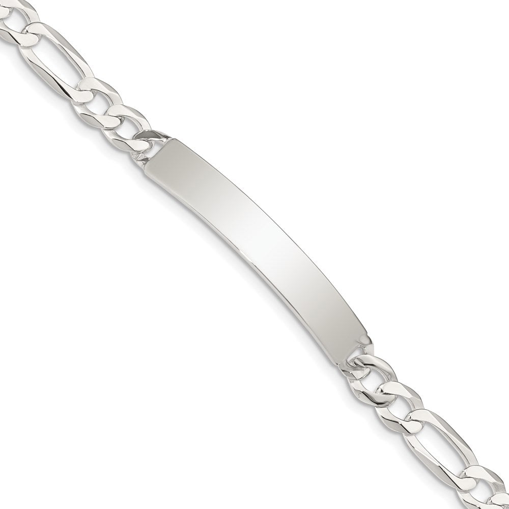 7.5 Inch Sterling Silver Figaro Link Id Bracelet