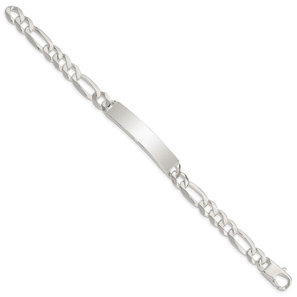 8.5 Inch Sterling Silver Figaro Link Id Bracelet