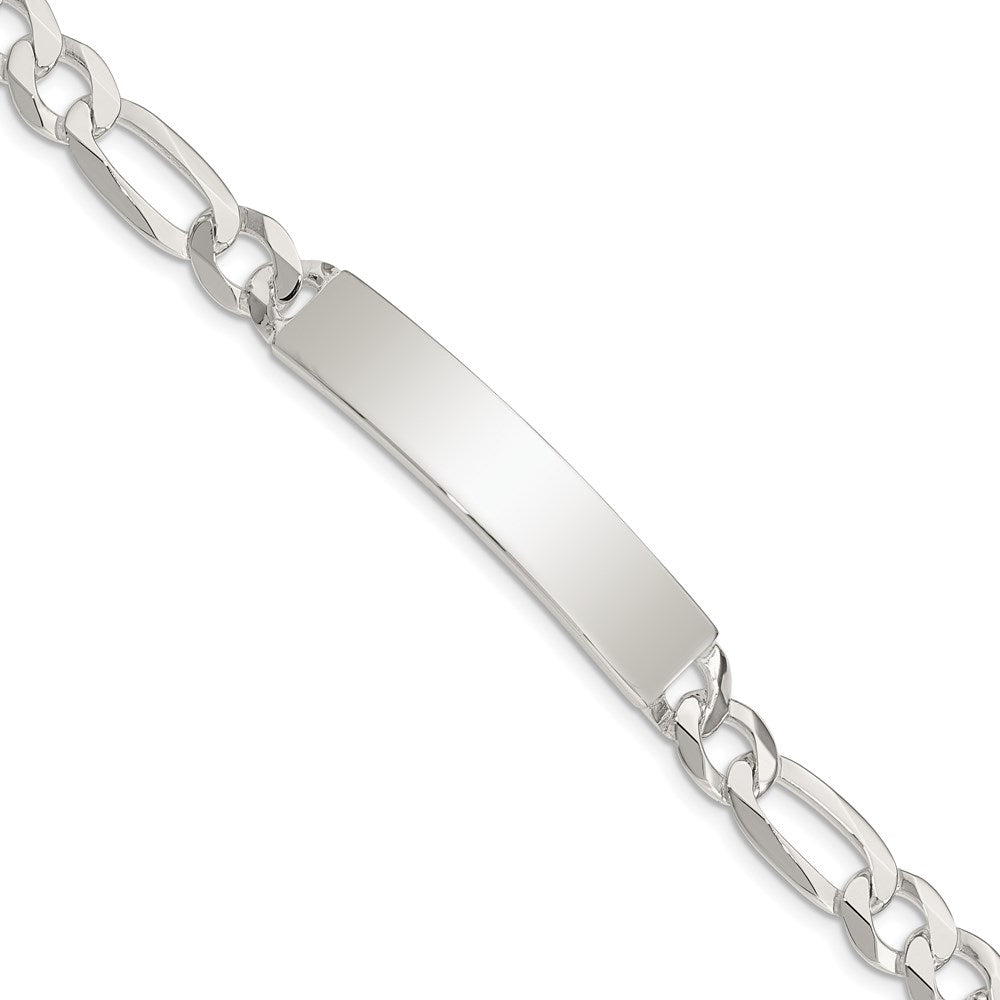 7.5 Inch Sterling Silver Figaro Link Id Bracelet