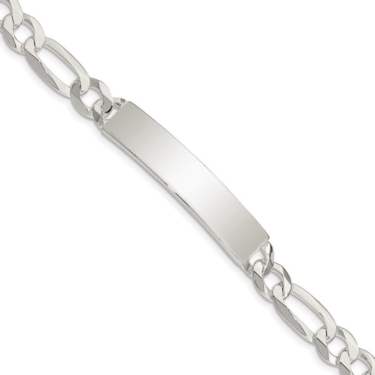 7.5 Inch Sterling Silver Figaro Link Id Bracelet