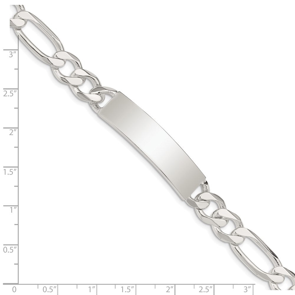 7.5 Inch Sterling Silver Figaro Link Id Bracelet