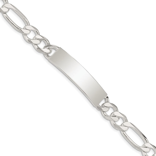 7.5 Inch Sterling Silver Figaro Link Id Bracelet
