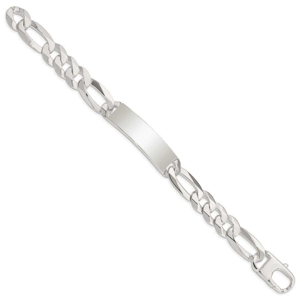 8.5 Inch Sterling Silver Figaro Link Id Bracelet