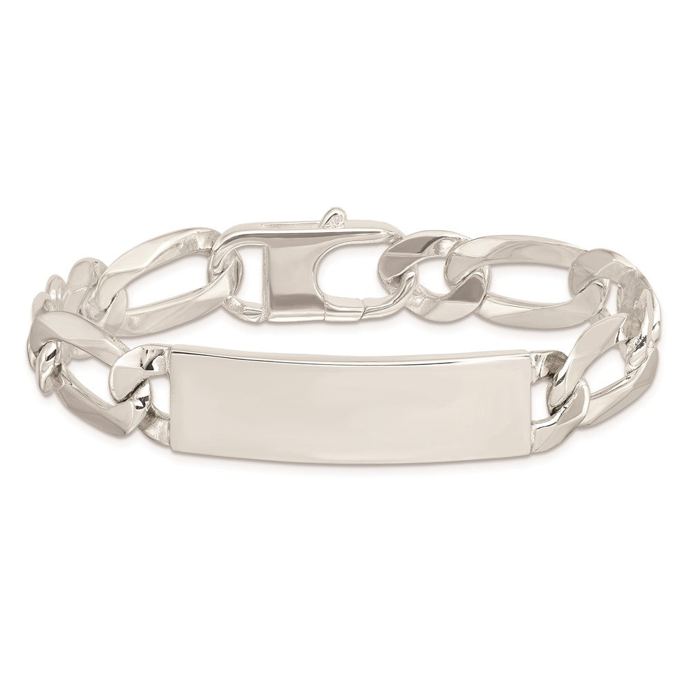 8.5 Inch Sterling Silver Figaro Link Id Bracelet
