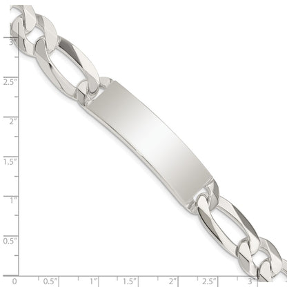 8.5 Inch Sterling Silver Figaro Link Id Bracelet