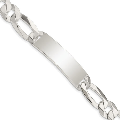 8.5 Inch Sterling Silver Figaro Link Id Bracelet
