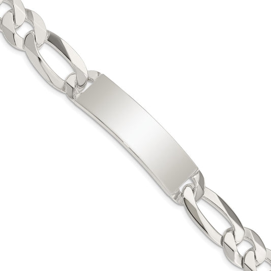 8.5 Inch Sterling Silver Figaro Link Id Bracelet