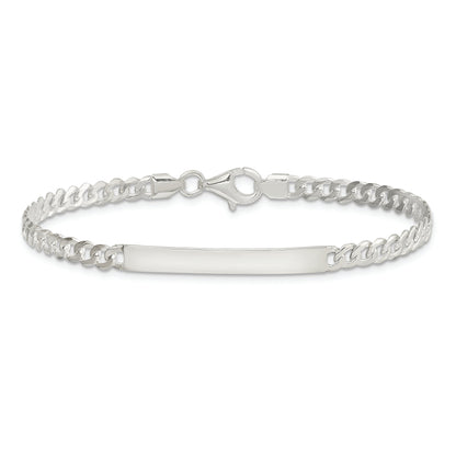 8.5 Inch Sterling Silver Curb Link Id Bracelet