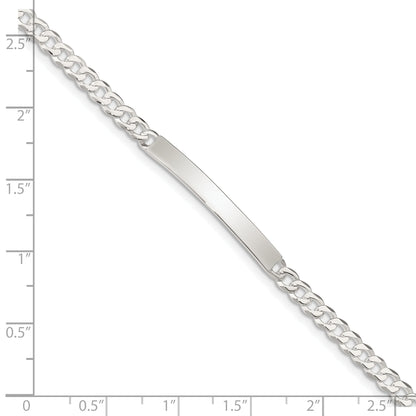 8.5 Inch Sterling Silver Curb Link Id Bracelet