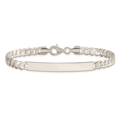 7.5 Inch Sterling Silver Curb Link Id Bracelet