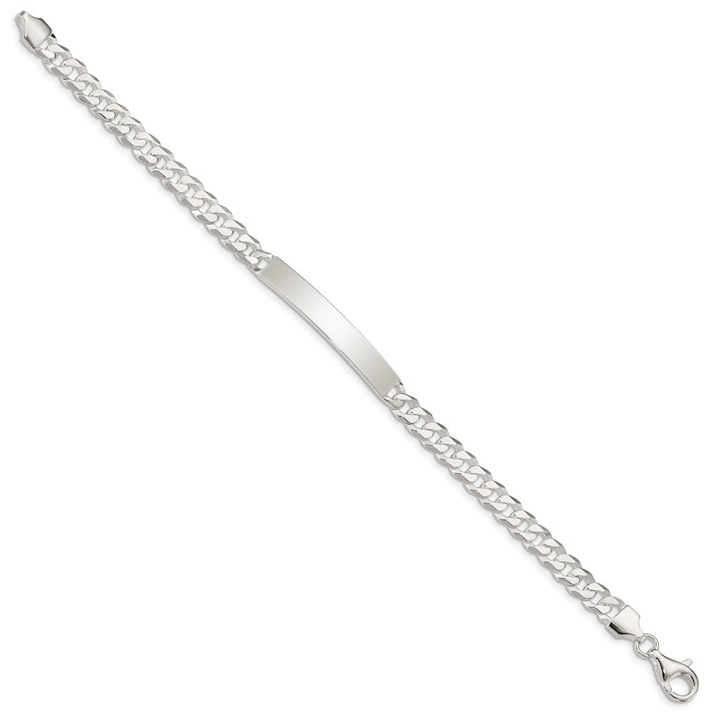 8.5 Inch Sterling Silver Curb Link Id Bracelet