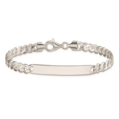7.5 Inch Sterling Silver Curb Link Id Bracelet