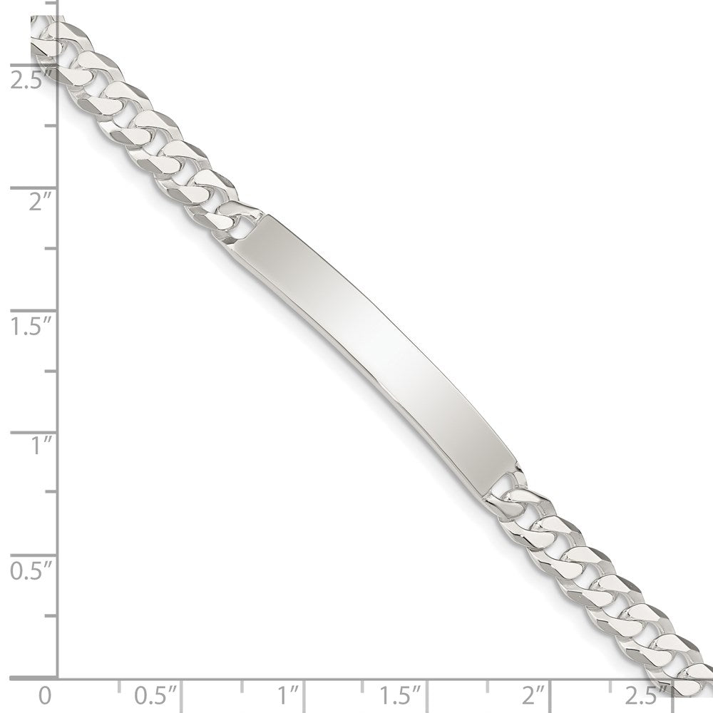 8.5 Inch Sterling Silver Curb Link Id Bracelet
