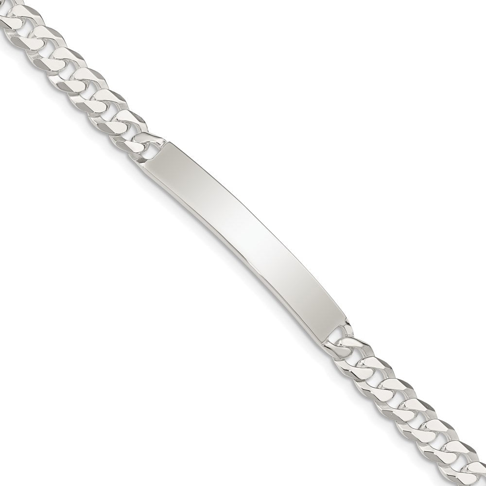 7.5 Inch Sterling Silver Curb Link Id Bracelet