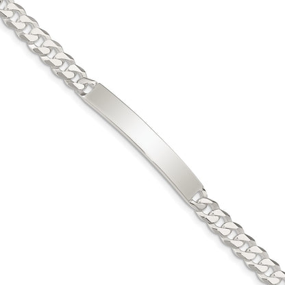 7.5 Inch Sterling Silver Curb Link Id Bracelet