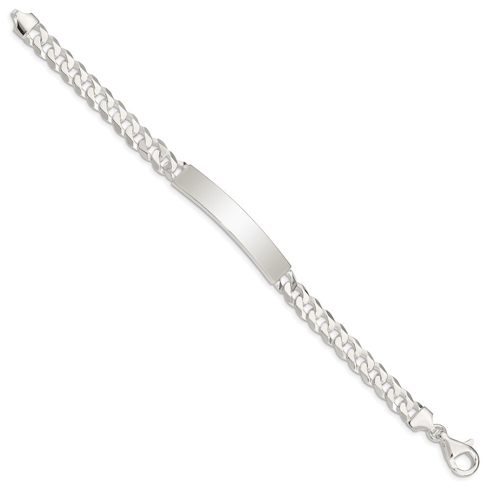 8.5 Inch Sterling Silver Curb Link Id Bracelet