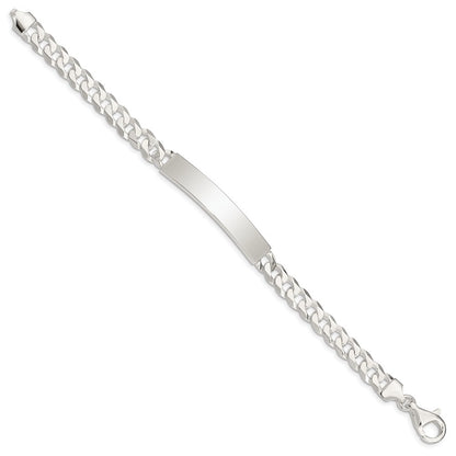 7.5 Inch Sterling Silver Curb Link Id Bracelet