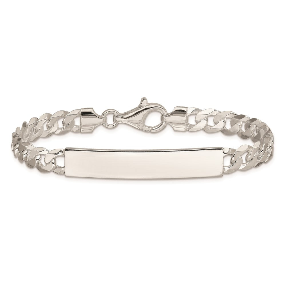 8.5 Inch Sterling Silver Curb Link Id Bracelet