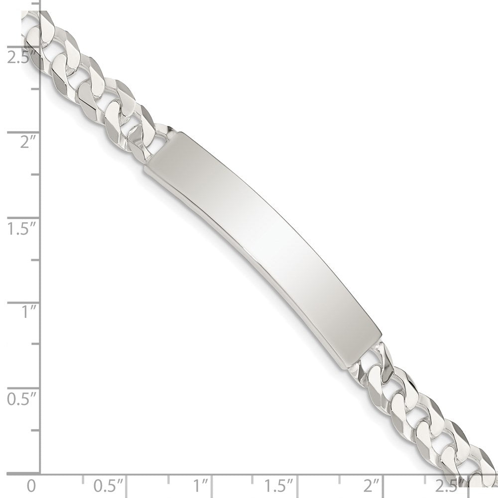 7.5 Inch Sterling Silver Curb Link Id Bracelet