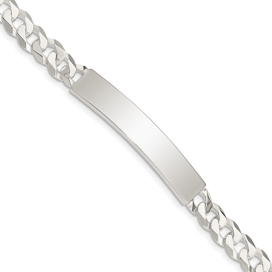 8.5 Inch Sterling Silver Curb Link Id Bracelet