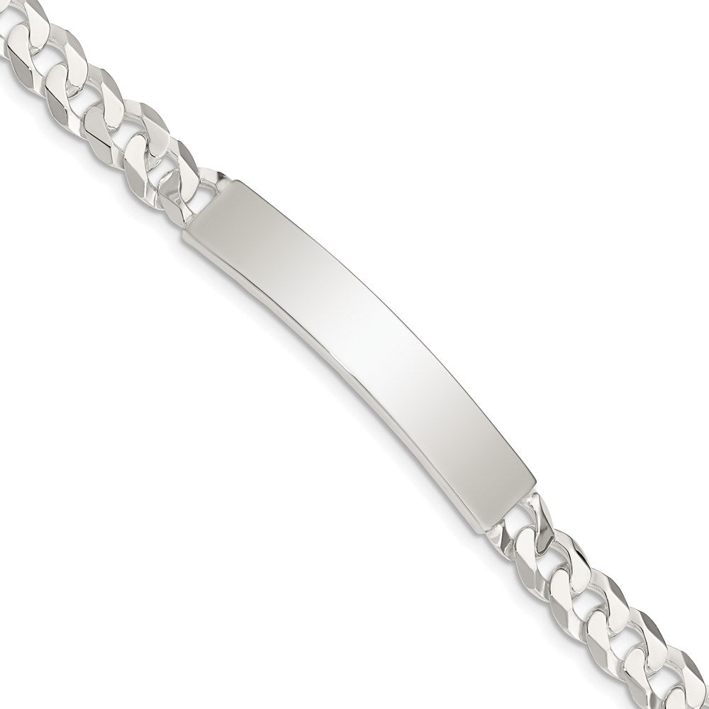7.5 Inch Sterling Silver Curb Link Id Bracelet