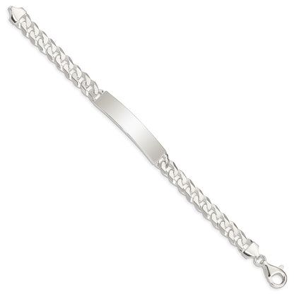8.5 Inch Sterling Silver Curb Link Id Bracelet