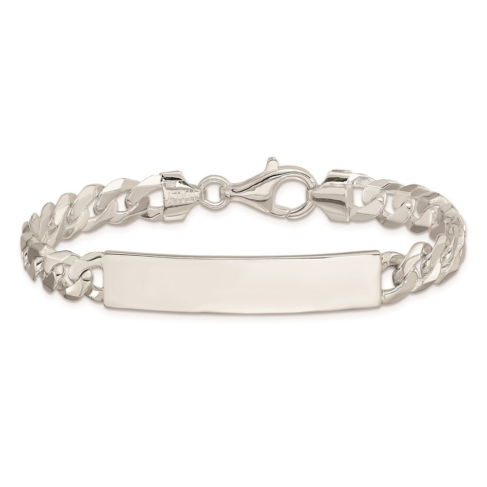 7.5 Inch Sterling Silver Curb Link Id Bracelet