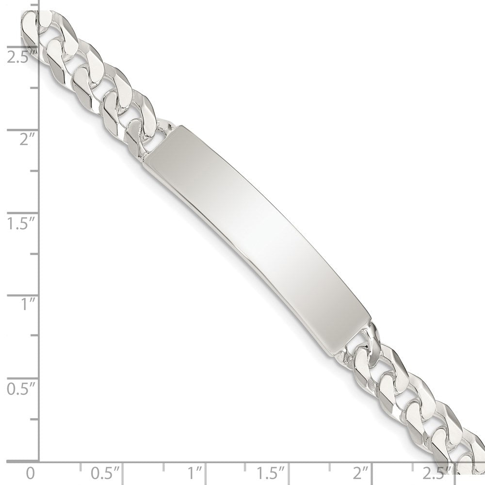 8.5 Inch Sterling Silver Curb Link Id Bracelet