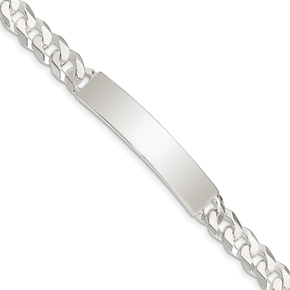 8.5 Inch Sterling Silver Curb Link Id Bracelet