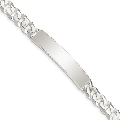 8.5 Inch Sterling Silver Curb Link Id Bracelet