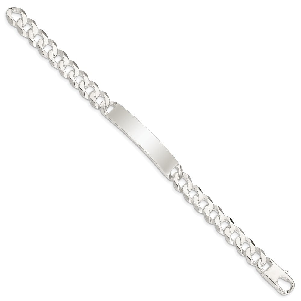 8.5 Inch Sterling Silver Curb Link Id Bracelet