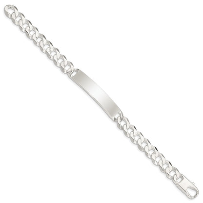 7.5 Inch Sterling Silver Curb Link Id Bracelet