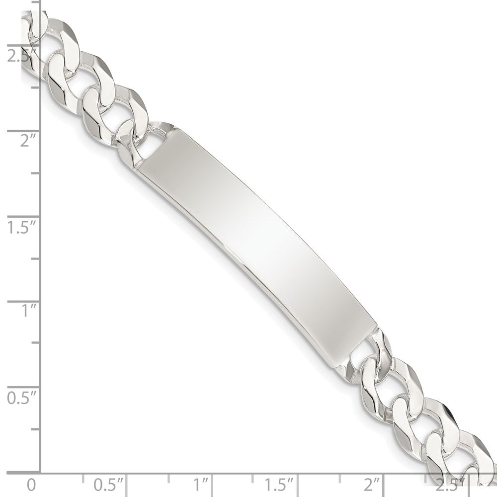 7.5 Inch Sterling Silver Curb Link Id Bracelet