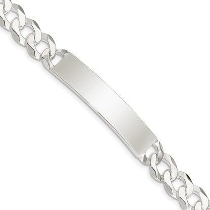 8.5 Inch Sterling Silver Curb Link Id Bracelet