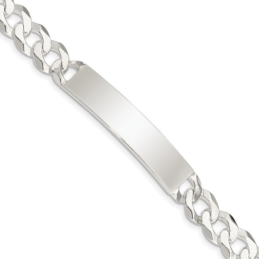 7.5 Inch Sterling Silver Curb Link Id Bracelet