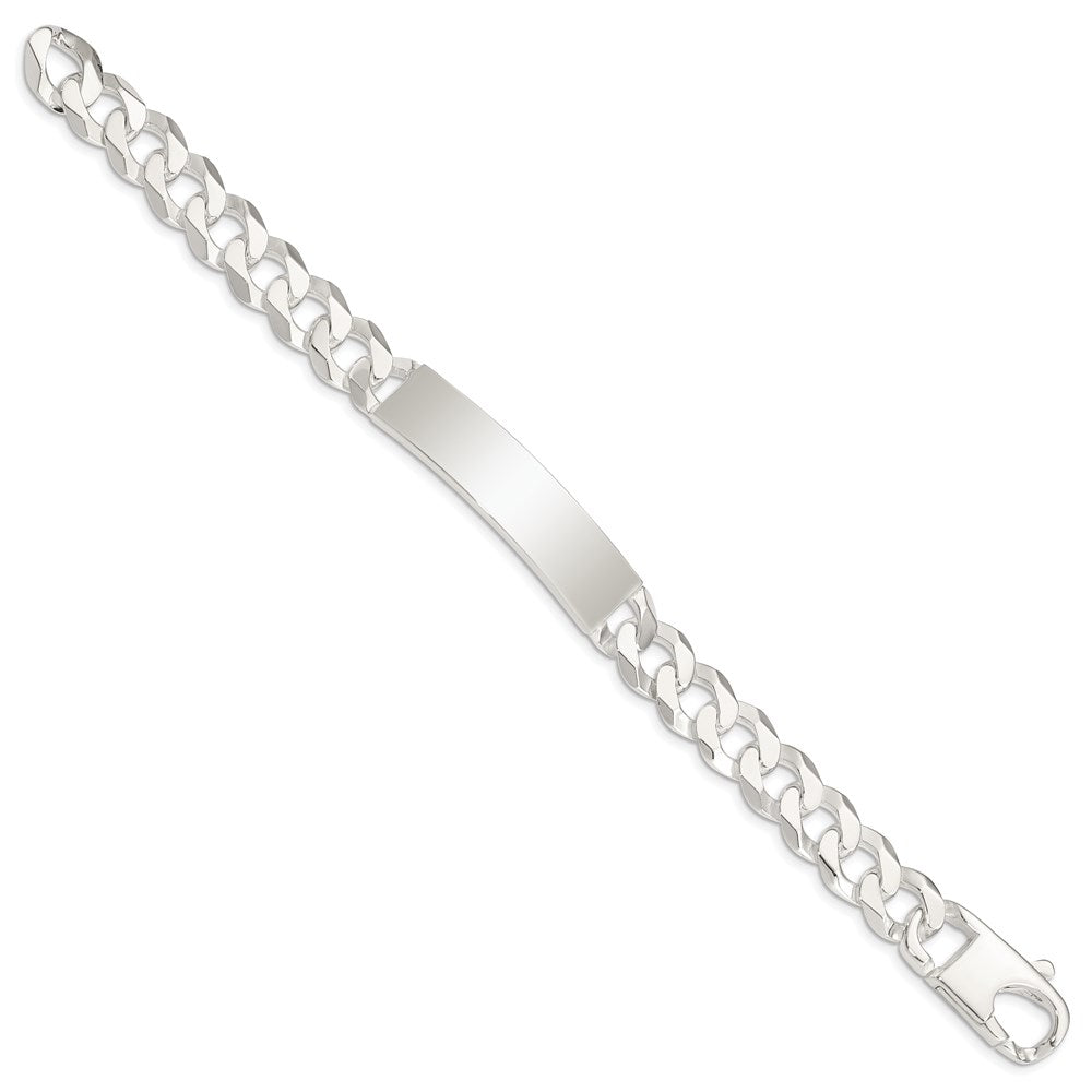 7.5 Inch Sterling Silver Curb Link Id Bracelet