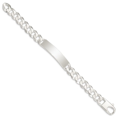 8.5 Inch Sterling Silver Curb Link Id Bracelet
