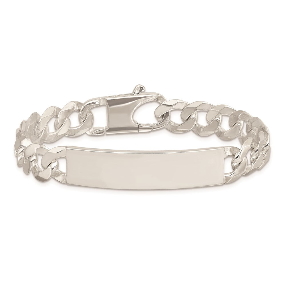 8.5 Inch Sterling Silver Curb Link Id Bracelet