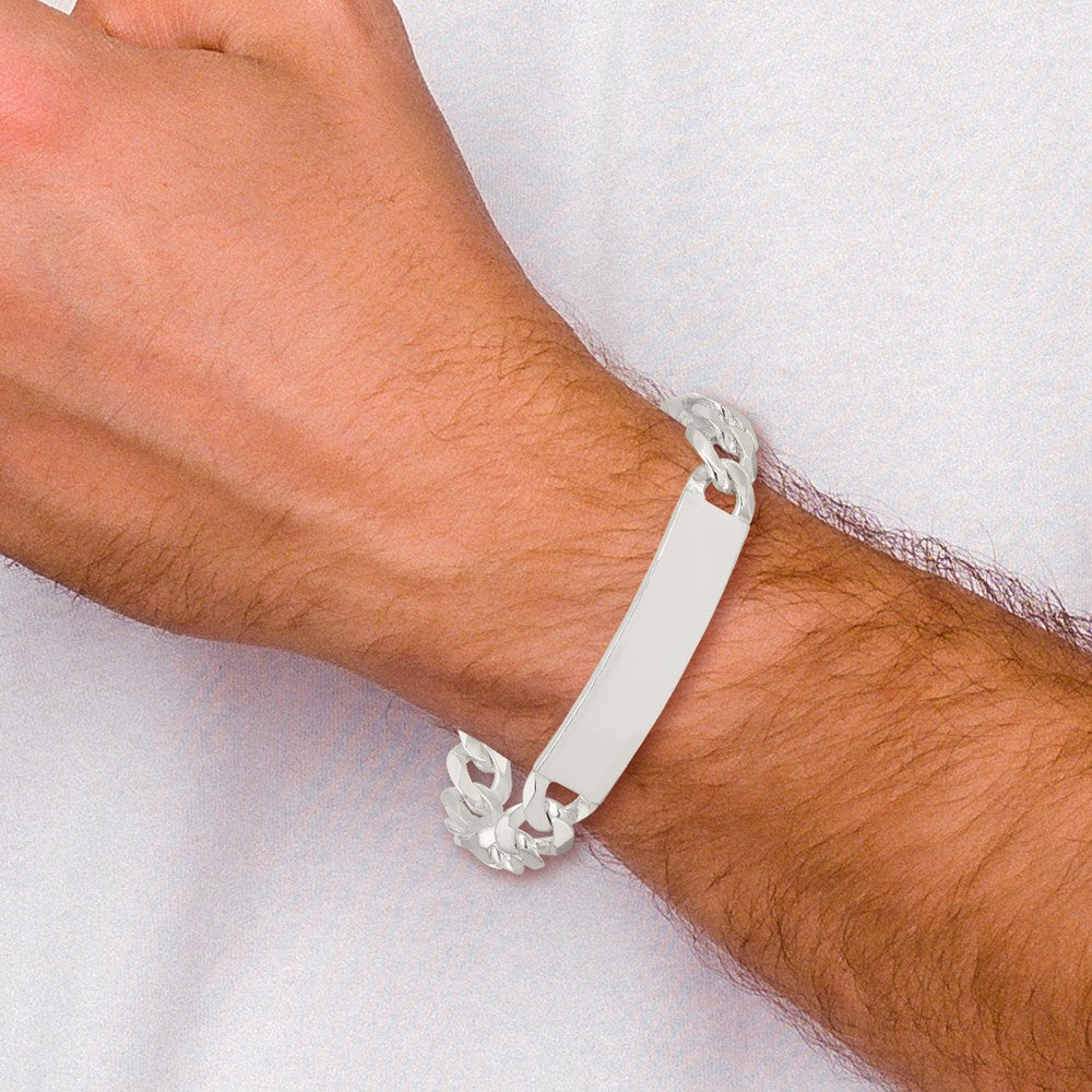 8.5 Inch Sterling Silver Curb Link Id Bracelet