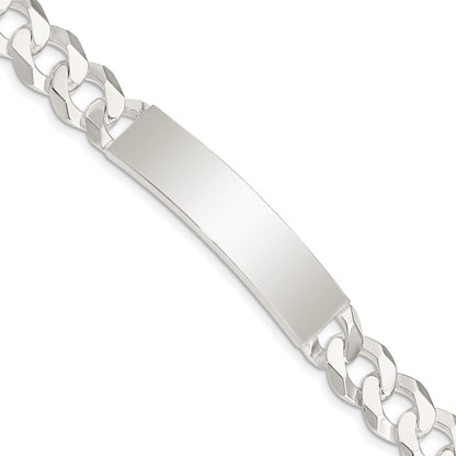 7.5 Inch Sterling Silver Curb Link Id Bracelet