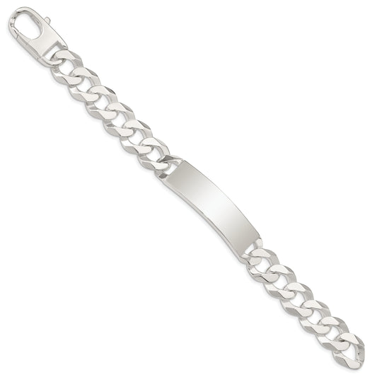 8.5 Inch Sterling Silver Curb Link Id Bracelet