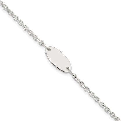 6 Inch Sterling Silver Polished Childrens 6In Id Bracelet